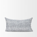 Janelle Cream w Indigo Print Linen Lumbar Decorative Pillow Cover - Default Title