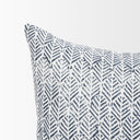 Janelle Cream w Indigo Print Linen Lumbar Decorative Pillow Cover - Default Title