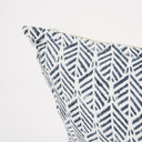 Janelle Cream w Indigo Print Linen Lumbar Decorative Pillow Cover - Default Title