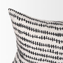Jenna Cream w Black Print Linen Lumbar Decorative Pillow Cover - Default Title