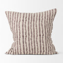 Jenna Beige w Merlot Print Linen Square Decorative Pillow Cover - Default Title