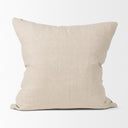 Jenna Beige w Merlot Print Linen Square Decorative Pillow Cover - Default Title