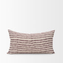 Jenna Beige w Merlot Print Linen Lumbar Decorative Pillow Cover - Default Title