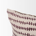Jenna Beige w Merlot Print Linen Lumbar Decorative Pillow Cover - Default Title