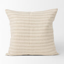 Jace Cream w Beige Stripe Linen-Cotton Square Decorative Pillow Cover - Default Title
