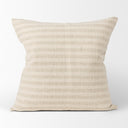Jace Cream w Beige Stripe Linen-Cotton Square Decorative Pillow Cover - Default Title