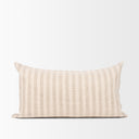 Jace Cream w Beige Stripe Lumbar Decorative Pillow Cover - Default Title