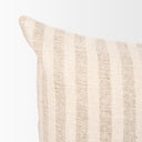 Jace Cream w Beige Stripe Lumbar Decorative Pillow Cover - Default Title