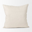 Jacklyn Cream Linen Square Decorative Pillow Cover - Default Title