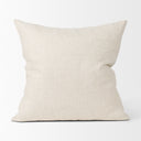 Jacklyn Cream Linen Square Decorative Pillow Cover - Default Title