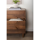Astrid 36L x 17W x 303H Medium Brown Solid Wood 3 Drawer Cabinet - Default Title