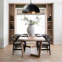 Trixie I Black Wooden Base w Dark Taupe Fabric Seat Dining Chair - Default Title
