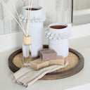 Farmhampton Small Gray Spoked Ceramic Vase - Default Title
