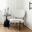Amelia Cream Boucle WBlack Metal Upholstered Accent Chair 213L x 213W x 303H - Default Title