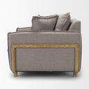 Roy II Flint Gray Upholstered and Brown Wood Frame Arm Chair - Default Title