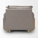Roy II Flint Gray Upholstered and Brown Wood Frame Arm Chair - Default Title