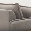 Roy II Flint Gray Upholstered and Brown Wood Frame Arm Chair - Default Title