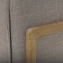 Roy II Flint Gray Upholstered and Brown Wood Frame Arm Chair - Default Title