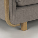 Roy II Flint Gray Upholstered and Brown Wood Frame Arm Chair - Default Title