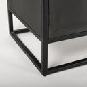 Sloan 855H Black Wood WBlack Metal Frame Arch Cabinet - Default Title