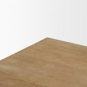 Grier Set of 2 Light Brown Solid Wood w Cane Nesting Accent Tables - Default Title