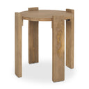Evelyn Light Brown Round EndSide Table - Default Title