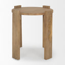 Evelyn Light Brown Round EndSide Table - Default Title