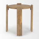 Evelyn Light Brown Round EndSide Table - Default Title