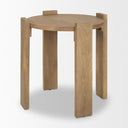 Evelyn Light Brown Round EndSide Table - Default Title