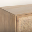 Grier 72 Light Brown Solid Wood W Cane Sideboard - Default Title