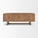 Grier 65 Medium Brown Wood W Cane Media Console - Default Title