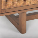 Grier 65 Medium Brown Wood W Cane Media Console - Default Title