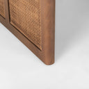 Grier 42 Square Medium Brown Solid Wood w Cane Coffee Table - Default Title