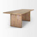 Grier 84 Light Brown Wood w Cane Dining Table - Default Title