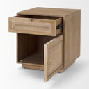 Grier Light Brown Wood w Cane End Table - Default Title