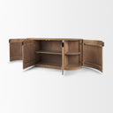 Terra Light Brown Wood Fluted Sideboard - Default Title