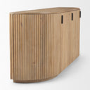 Terra Light Brown Wood Fluted Sideboard - Default Title