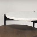Larkin Marble Dark Brown Wood Tabletop Nesting EndSide Tables - Default Title