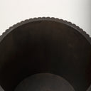 Terra 18L x 18W x 22H Dark Brown Wood Fluted Round Side Table - Default Title