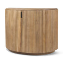 Terra Fluted Light Brown Wood 2-Door Accent Cabinet - Default Title