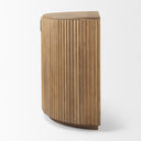 Terra Fluted Light Brown Wood 2-Door Accent Cabinet - Default Title