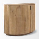 Terra Fluted Light Brown Wood 2-Door Accent Cabinet - Default Title