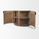 Terra Fluted Light Brown Wood 2-Door Accent Cabinet - Default Title