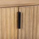 Terra Fluted Light Brown Wood 2-Door Accent Cabinet - Default Title