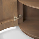 Terra Fluted Light Brown Wood 2-Door Accent Cabinet - Default Title