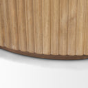 Terra Fluted Light Brown Wood 2-Door Accent Cabinet - Default Title