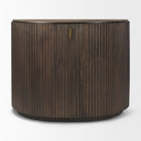 Terra Fluted Dark Brown 2-Door Accent Cabinet - Default Title