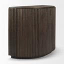 Terra Fluted Dark Brown 2-Door Accent Cabinet - Default Title