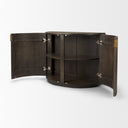Terra Fluted Dark Brown 2-Door Accent Cabinet - Default Title