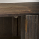 Terra Fluted Dark Brown 2-Door Accent Cabinet - Default Title